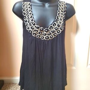 Body Central Sleeveless Embellished Tank